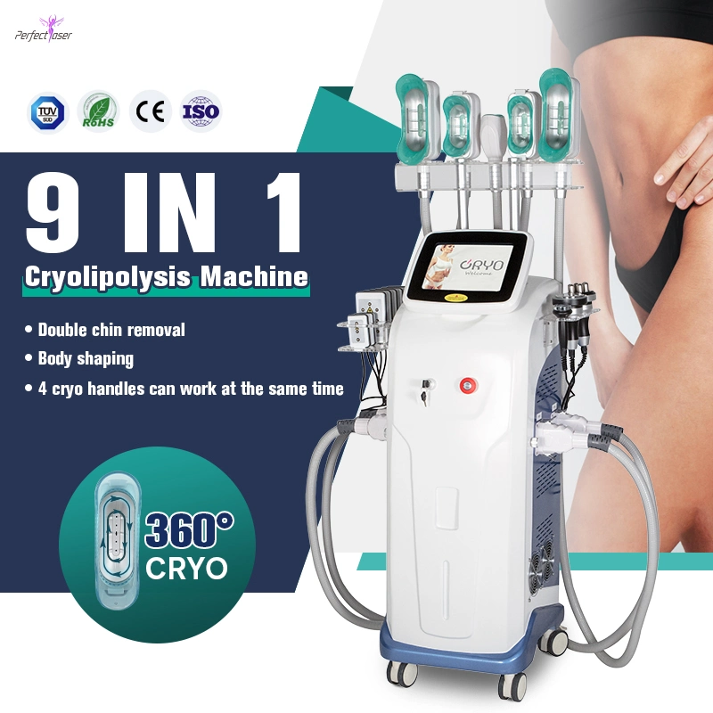 360° Cryolipolysis Slimming Fat Freezing Weight Loss Freeze Cryo Lipo Laser Beauty Vacuum Cavitation System Lipolaser RF Cool Body Sculpting Machine