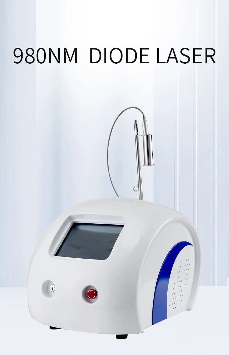 Laser Spider Veins Vascular Removal Laser Facial Telangiectasis Removal 2 in 1 980nm Diode Laser Beauty Machine + Skin Cooling