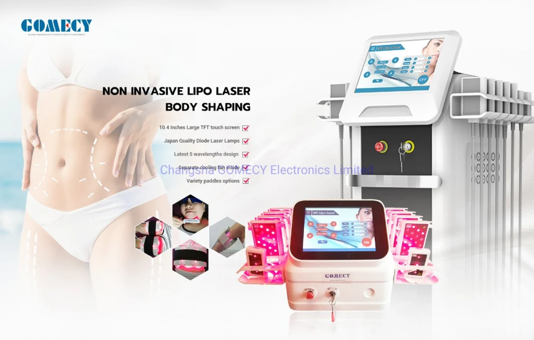 5D Lipo Laser Slimming Machine Lipolaser 650nm Diode Red Light Therapy