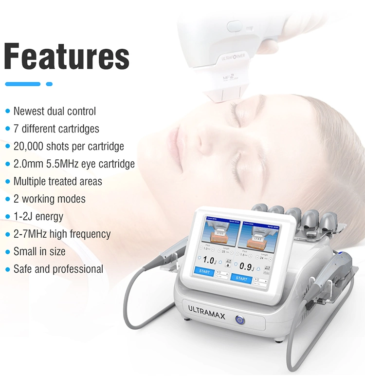 Best 7 Cartridges Body Slimming Facial Lifting Skin Tightening 7D Hifu Machine